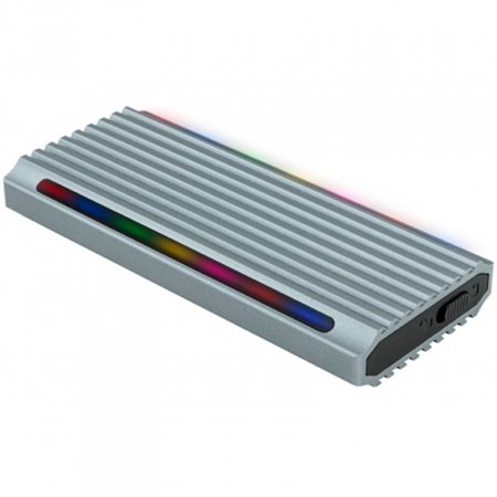 Caja Externa TOOQ para SSD M.2 Usb3.0-A RGB (TQE-2221G)