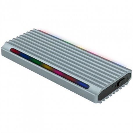 Caja Externa TOOQ para SSD M.2 Usb3.0-A RGB (TQE-2221G)