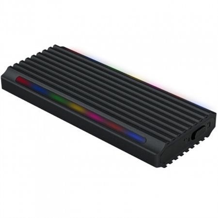 Caja TOOQ SSD M.2/PCIe/SATA USB 3.0 RGB Negra (TQE-2222