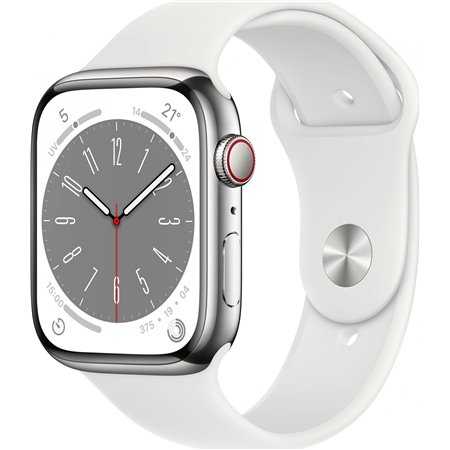 Apple Watch Serie 8 Cell 45mm Silver/White (MNKE3TY/A)