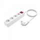 Regleta AISENS 4Tomas con interruptor Blanco(A154-0649)