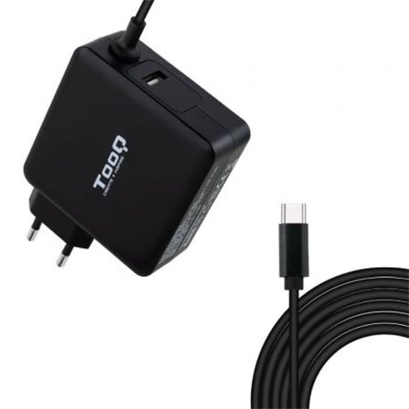 Cargador TOOQ USB-C PD3.0 90W Negro (TQLC-USBC90PD)