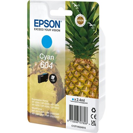 Tinta EPSON Nº 604 Cian (C13T10G24020)