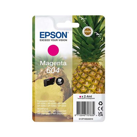 Tinta Epson 604 Magenta 2.4ml 130 pág (C13T10G34010)