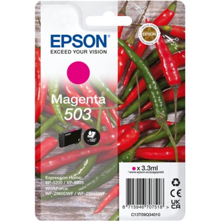 Tinta EPSON Nº 503 Magenta (C13T09Q34020)