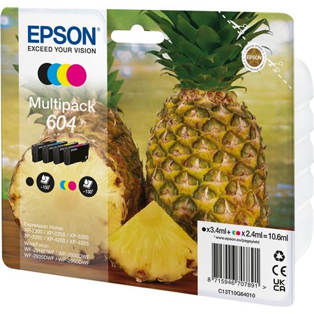 Tinta Epson 604 Pack Negro/Tricolor (C13T10G64020)