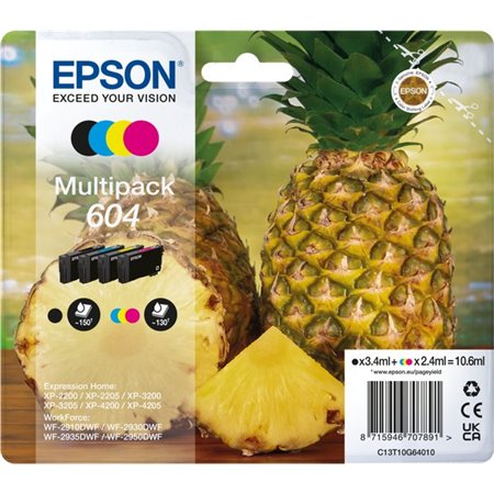 Tinta Epson 604 Pack Negro/Tricolor (C13T10G64010)