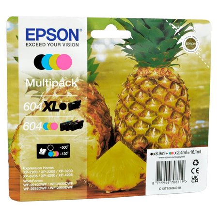 Tinta EPSON Nº604XL 4Colores (C13T10H94010)
