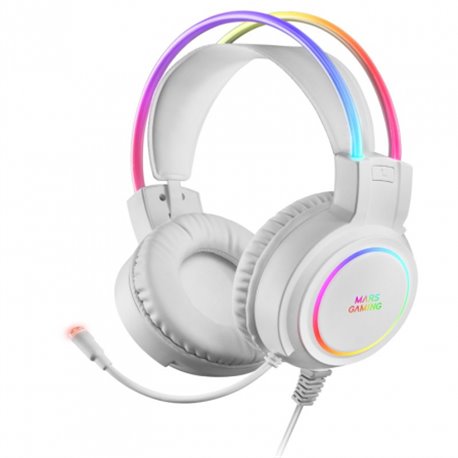 Auriculares+Micro Mars Gaming RGB Flow Blancos (MHRGBW)