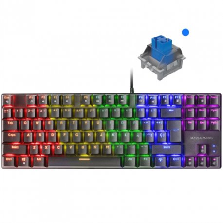 Teclado Mars Gaming Negro/Switch Rojo RGB (MK80BES)