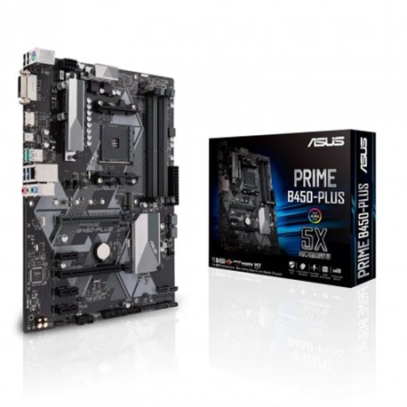 ASUS PRIME B450-PLUS: (AM4) 4xDDR4 VGA DVI HDMI ATX