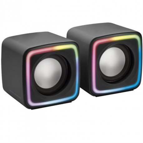 Altavoces Mars Gaming DSP 8W 2.0 RGB Negros (MSCUBE)