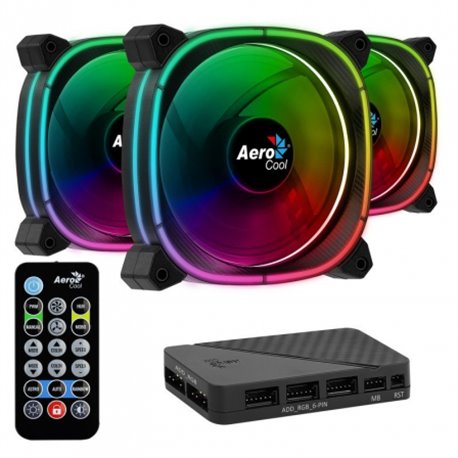 Pack 3Ventiladores AEROCOOL +HUB H66F (ASTRO12PRO)