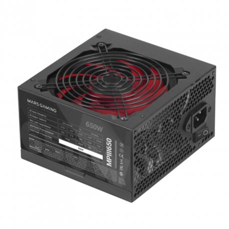 Fuente Mars Gaming ATX 650W PFC 85% Negra (MPIII650)