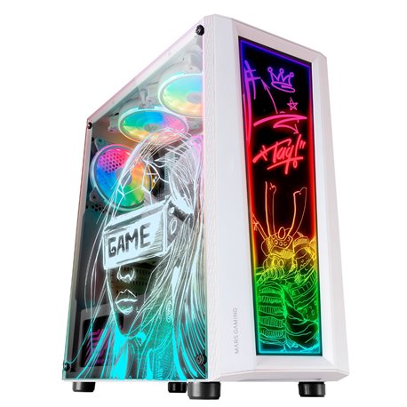 Semitorre Mars Gaming MC-CART RGB Sin/F Blanco (MCARTW)