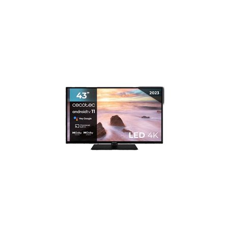 TV CECOTEC 43 LED 4K UHD FRAMELESS ANDROIDTV 11 ALU20043