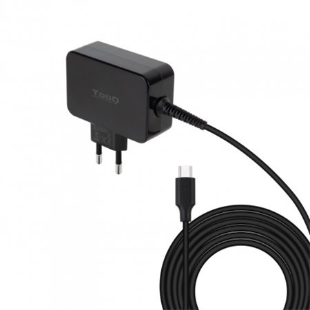 Cargador TooQ 65W USB-C PD 3.0 Negro (TQLC-USBCGAN65PD)