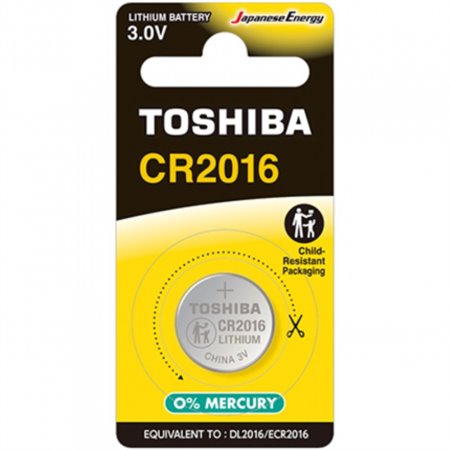 Pilas de Botón Toshiba CR2016 3V (CR2016 CP-1C)