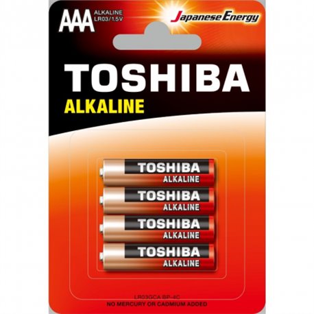 Pack 4 Pilas Toshiba AAA Alcalinas LR03 (594922 BL4)