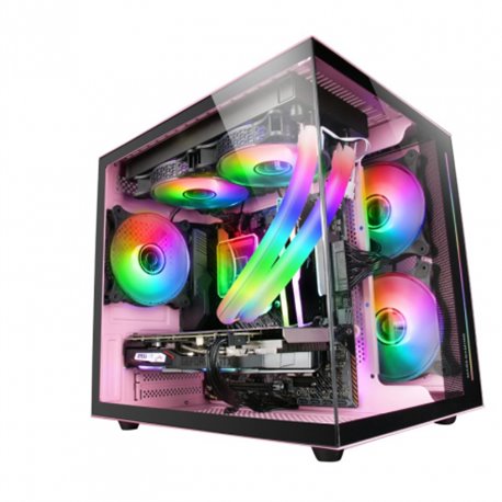 Caja Mars Gaming S/F USB2/3 mATX MiniITX Rosa (MCVIEWP)