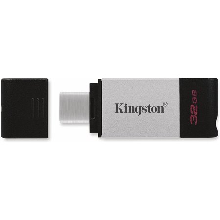 Pendrive Kingston 32Gb USB-C 3 Negro/Plata (DT80/32GB)