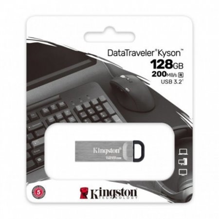 Pendrive Kingston 128Gb USB-A 3.0 Plata (DTKN/128GB)