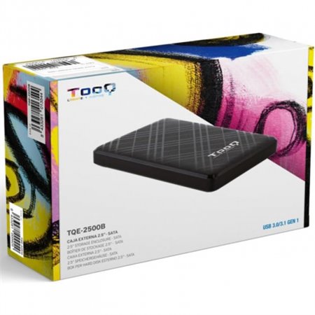 Caja TOOQ SSD/HDD 2.5" SATA USB 3.1 Negra (TQE-2500B)