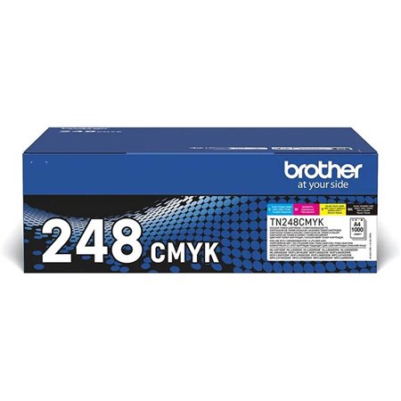 Toner BROTHER Pack Negro/Tricolor 1000 pág (TN248VAL)
