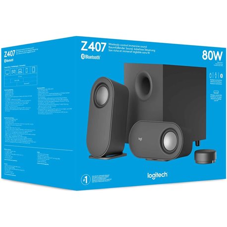 Altavoces LOGITECH Z407 2.1 BT Grafito (980-001348)