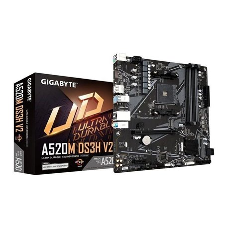 GIGABYTE A520M DS3H V2: (AM4) 4DDR4 HDMI DVI