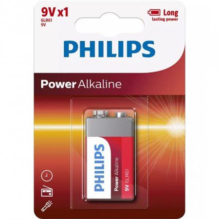 Pila Philips Alcalina 9V (6LR61P1B/10)