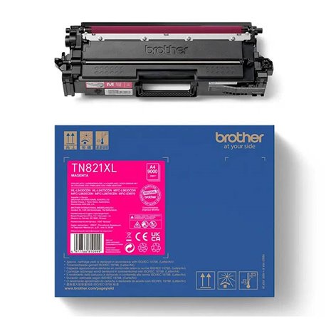 Toner BROTHER XL Magenta 9000 Páginas (TN821XLM)