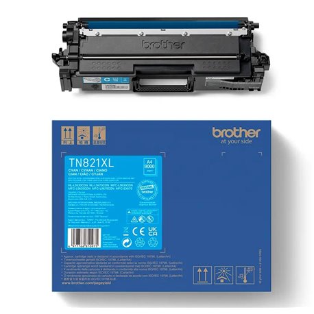 Toner BROTHER XL Cian 9000 Páginas (TN821XLC)