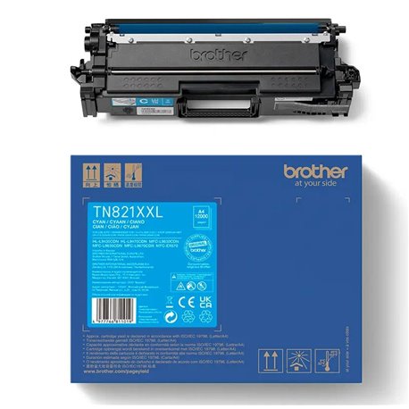 Toner BROTHER XXL Cian 12000 páginas (TN821XXLC)