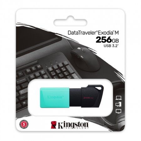 Pendrive Kingston 256Gb USB-A 3.1 Turquesa (DTXM/256GB)