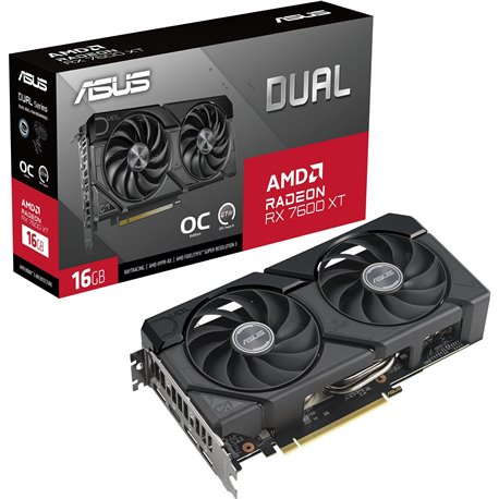 ASUS Dual -RX7600XT-O16G AMD Radeon RX 7600 XT 16 GB GDDR6