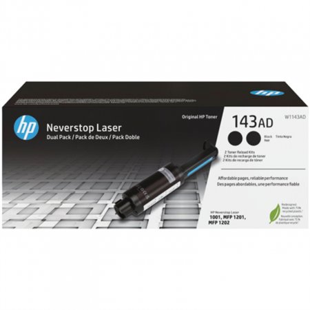 Toner HP Neverstop Laser Pack 2 143A Negro (W1143AD)