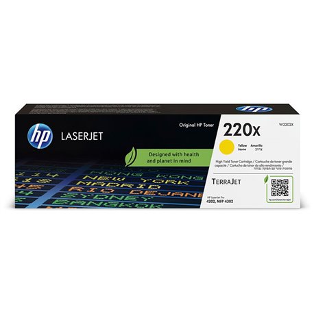 Toner HP LaserJet 220X Amarillo 5500 páginas (W2202X)